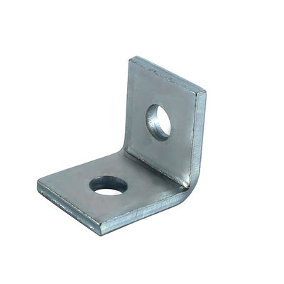 comprar 2 buracos de 90 graus ângulo bracelete de suporte L Unistrut prata galvanizado poste de canto online manufacture